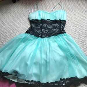 beautiful mint green and lace dress