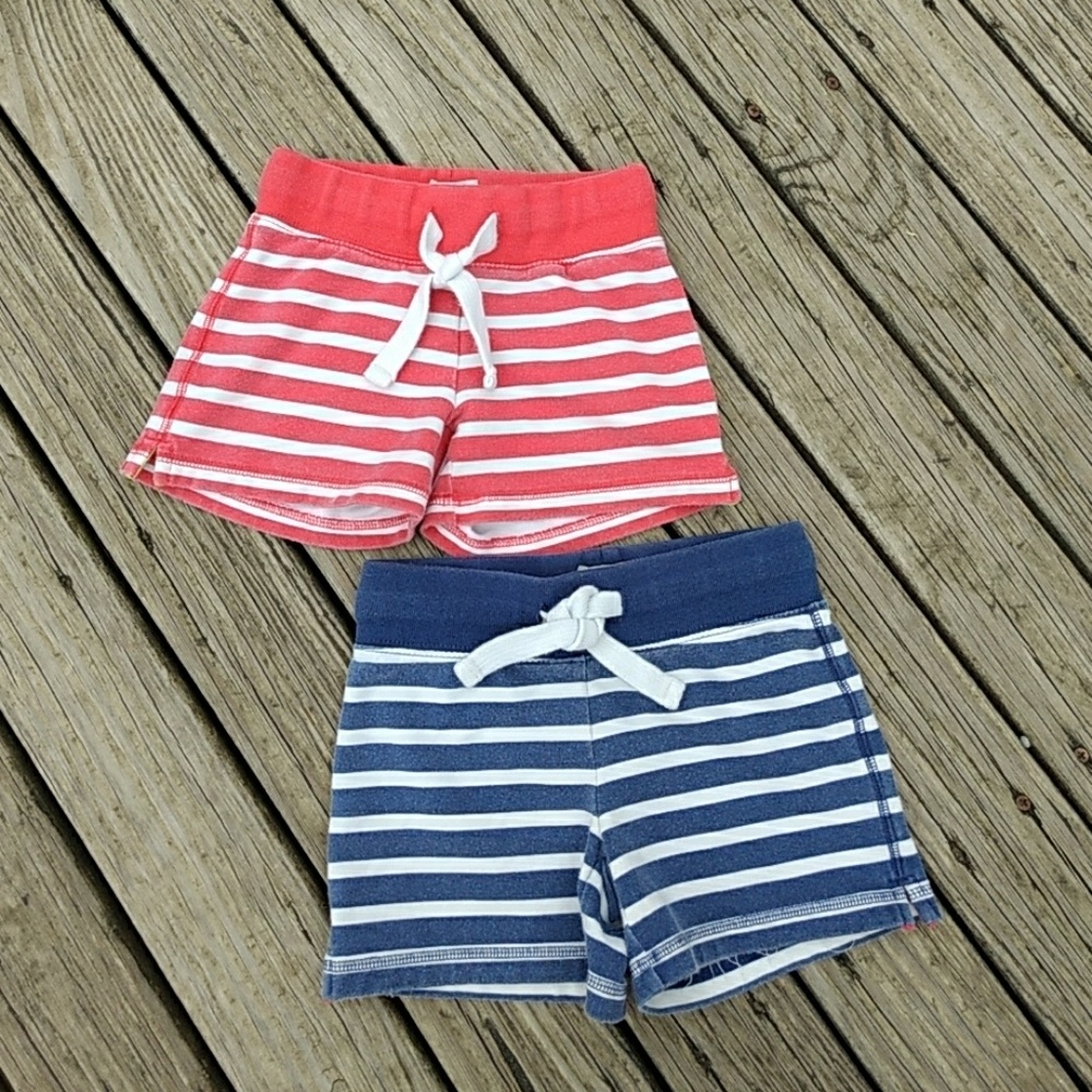 2pr of mini boden girls shorts
