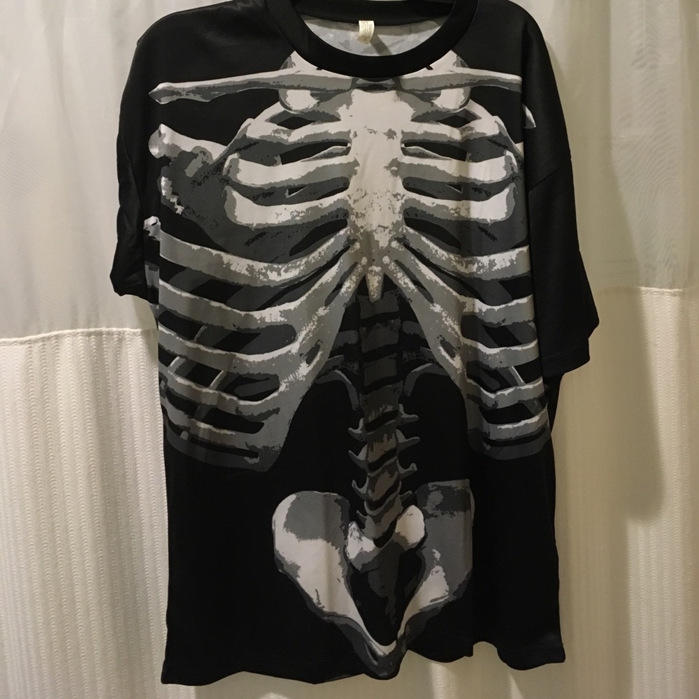Men's Halloween skeleton shirt