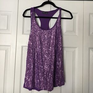 Purple sparkly top!