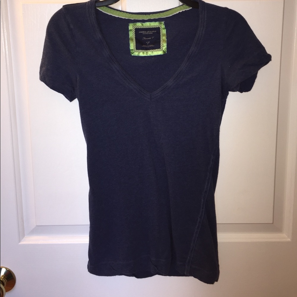 Clearance! Blue vneck basic tee