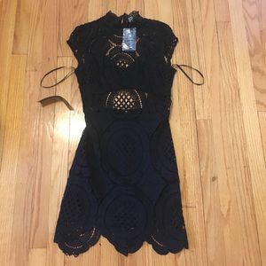 Crochet Lace Mini Dress