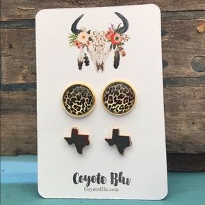 Earring Set - Leopard & Texas