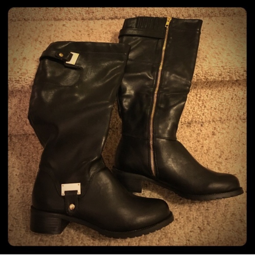 Bella Vita black riding boots- NWOB