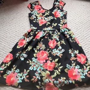 black floral dess