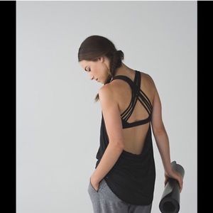 ❤️ Lululemon Grey/Black Tank w/Attached Sports Bra