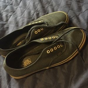 Black vans with laces