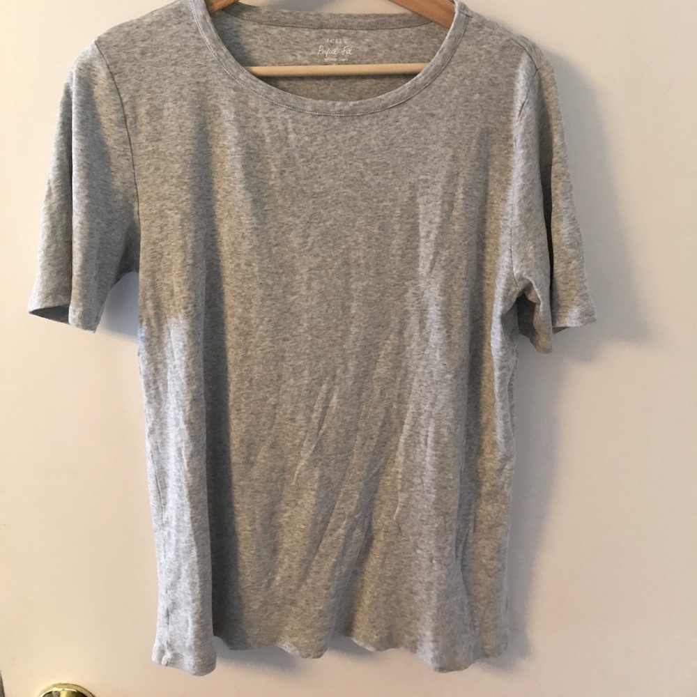 Jcrew perfect fit tee in heather grey