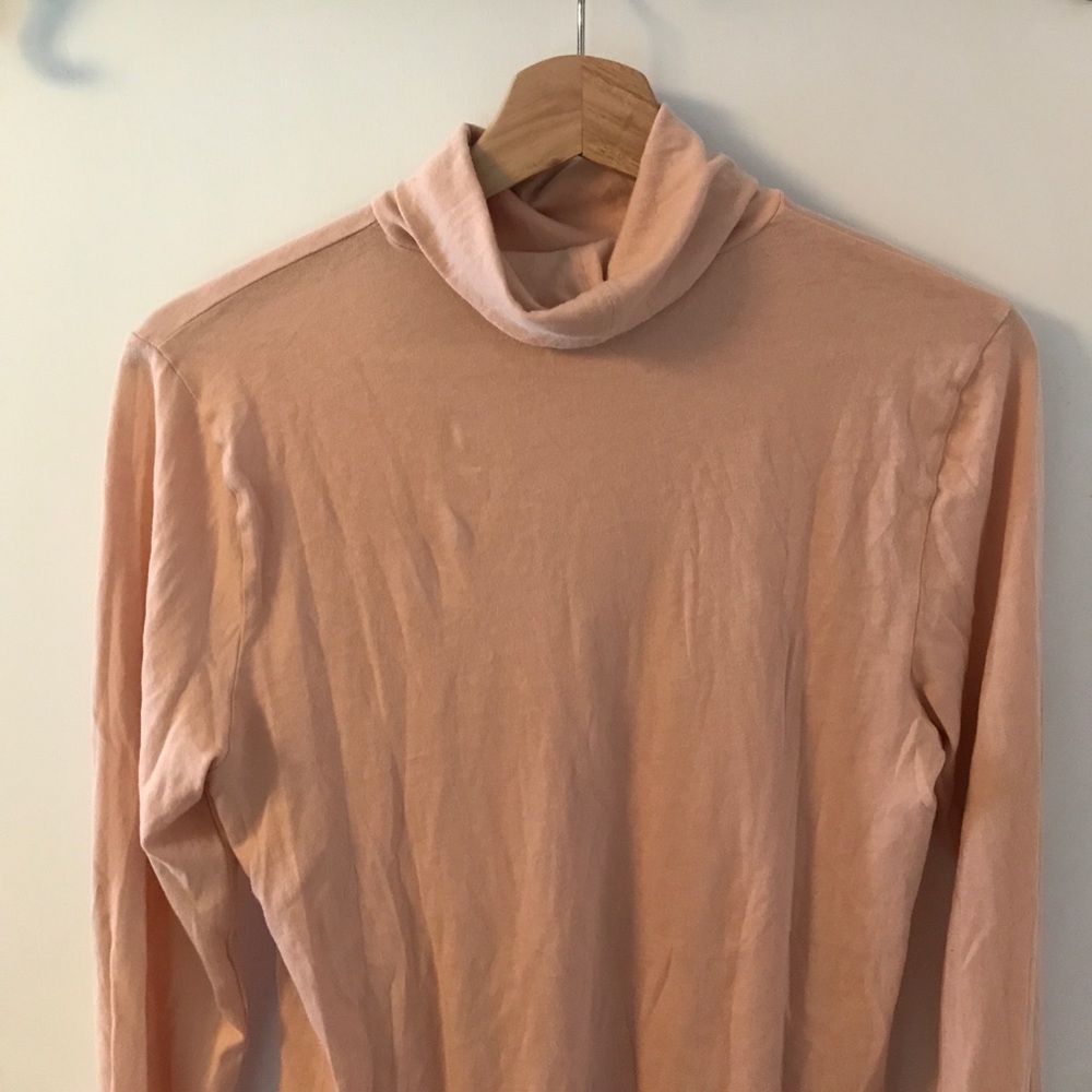 JCrew peach turtleneck tee, NWOT