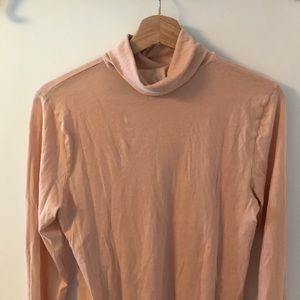 JCrew peach turtleneck tee, NWOT