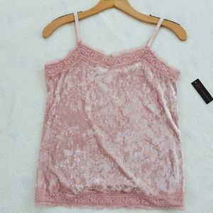 Blush, Velvet Cami, Lace,