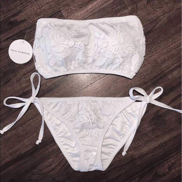 Priya Swimwear // Bridal Bikini //Bandeau Bikini - Picture 1 of 2