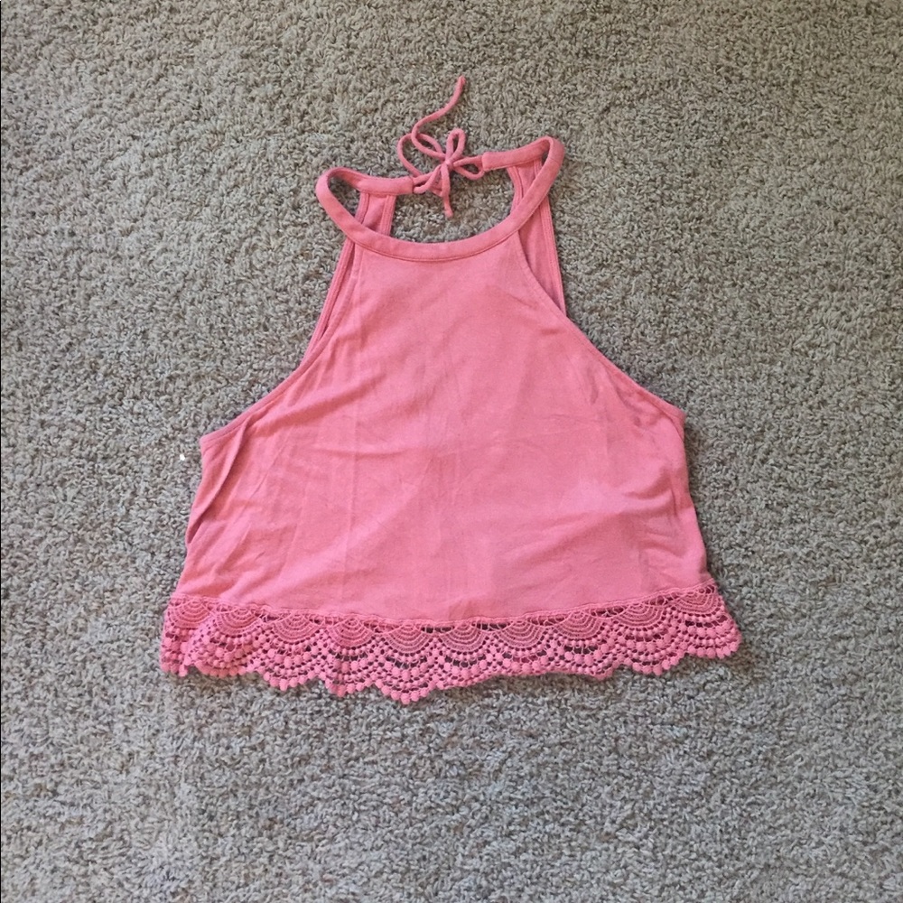 OPEN BACK HALTER CROP TOP