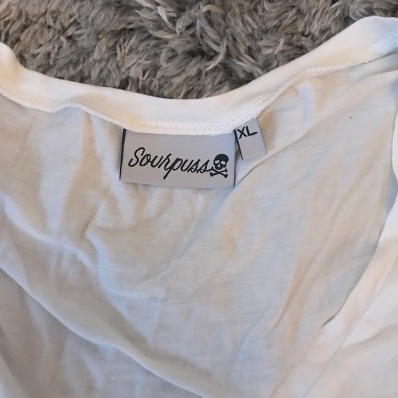 Soft, white tee with pinup girl! - Picture 2 of 2