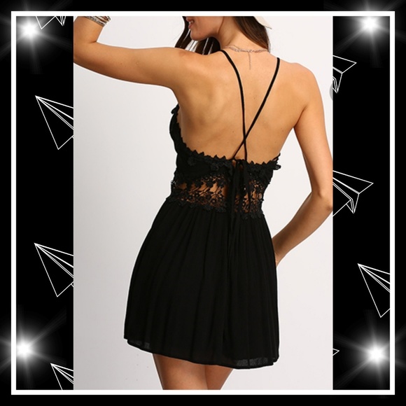 Gorgeous Chiffon black sexy mini dress - Picture 2 of 5