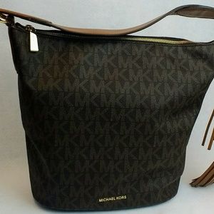 Michael Kors Signature Tote, PVC, leather trim