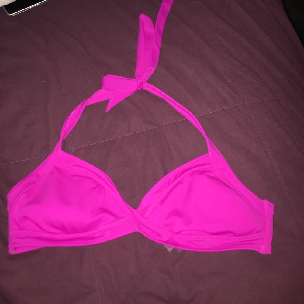 Hot pink bathing suit top