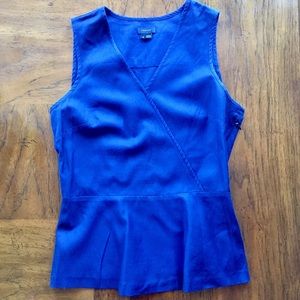 Theory Sleeveless Blue Peplum Top