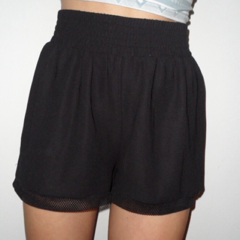 Urban Outfitters Black Fabric Shorts