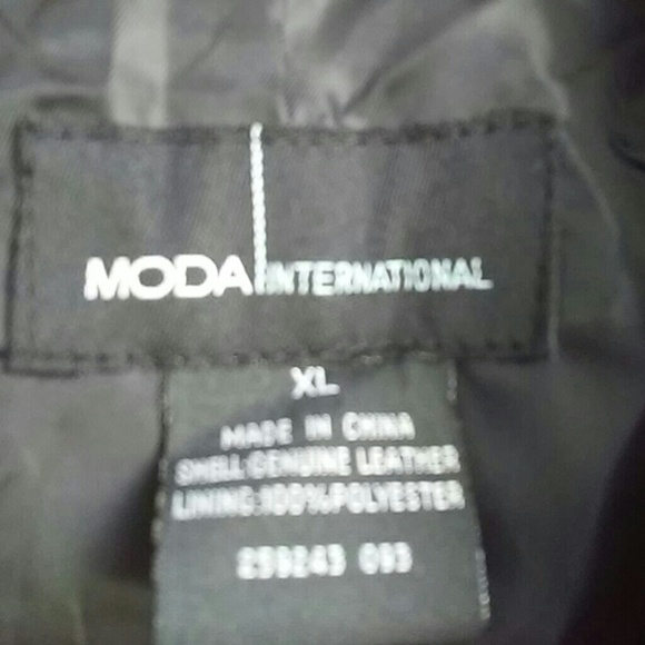 🚫SOLD🚫 Moda International Genuine Leather JacKet - Picture 5 of 5