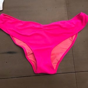 Victoria's Secret neon pink scrunch swim bottoms