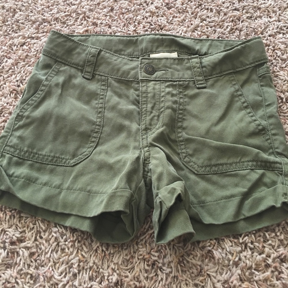 Army green shorts