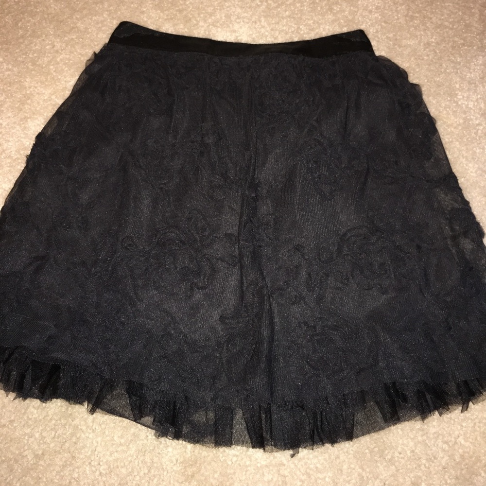 Black lace skirt