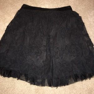 Black lace skirt