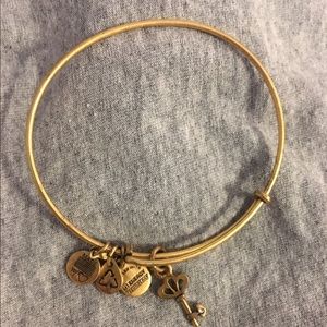 Alex and ani skeleton key charm bangle