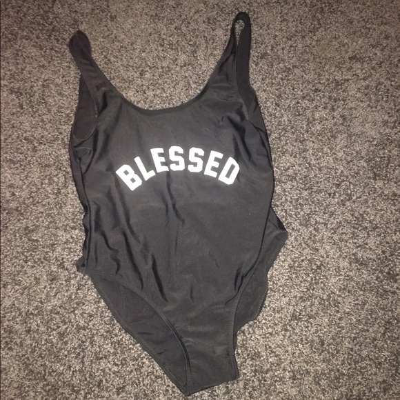 "Blessed" one piece swimsuit - Picture 1 of 4