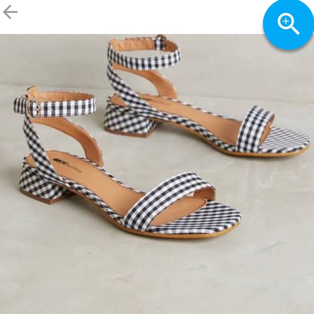 Gingham Low-Heel Shoes