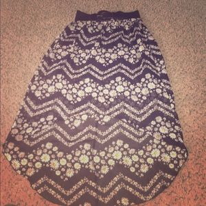 Flower high low skirt.