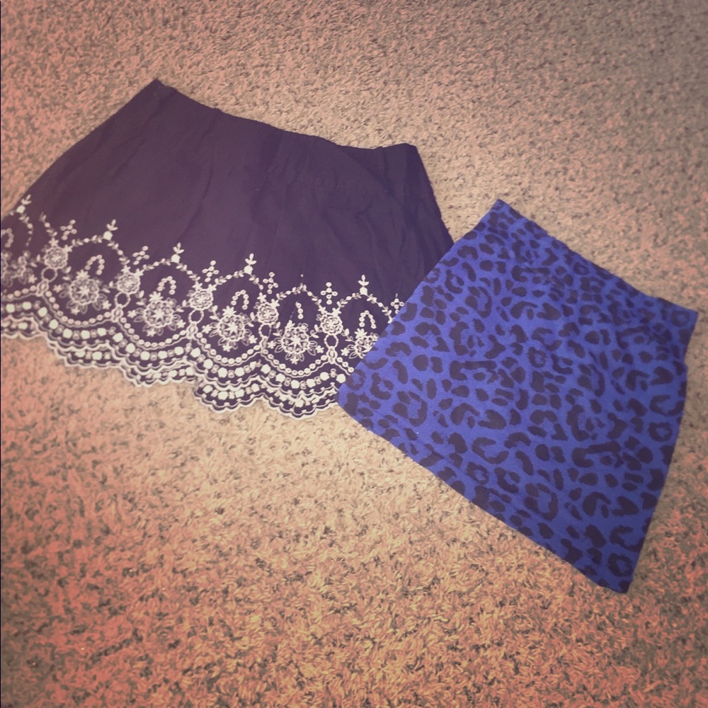 One mid thigh skirt and one pencil.