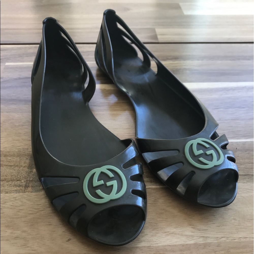Gucci jelly flats