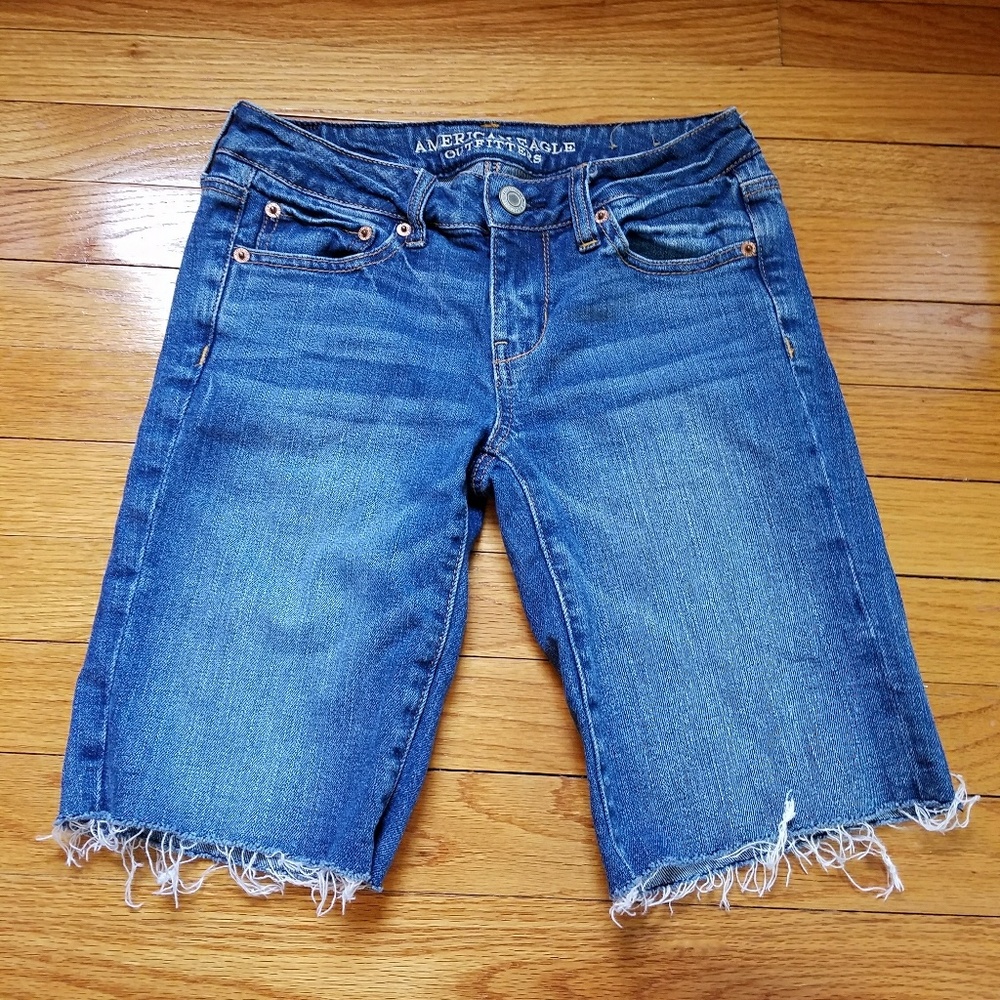 Knee Length Denim Shorts