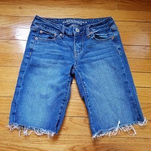 Knee Length Denim Shorts