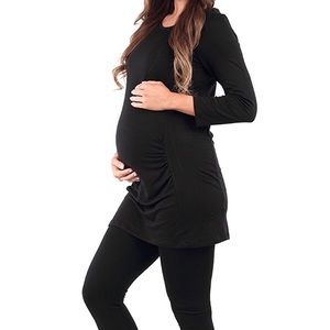 Black maternity tunic