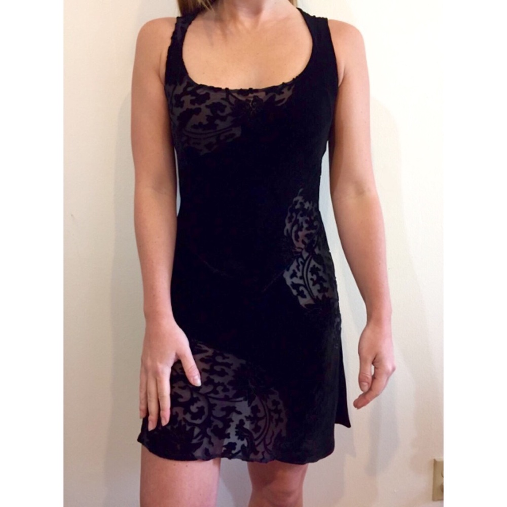 Betsey Johnson New York Black VELVET dress🖤