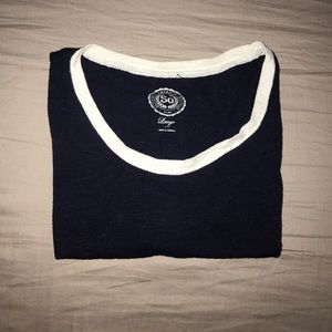 Blue ringer tee