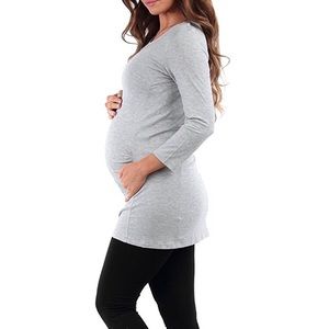 Grey maternity tunic
