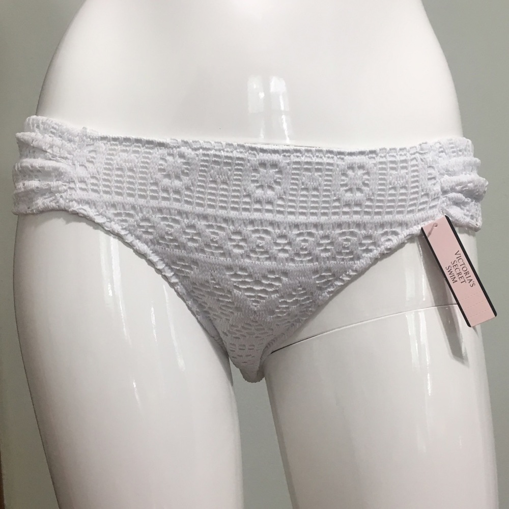 Victoria's Secret white, crochet swim bottom