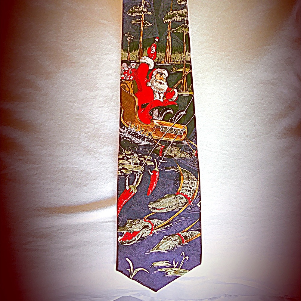 🎄⭐️Men's Collectible Santa 🎅 🐊 Character Tie 👔
