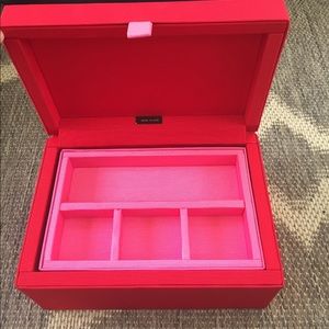 kate spade red grosgrain jewelry box