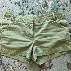 Olive green j crew shorts