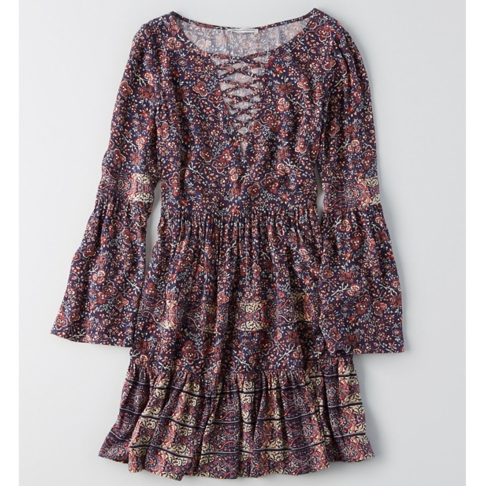 AE Floral Fit & Flare Dress