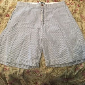 JCrew blue seersucker shorts