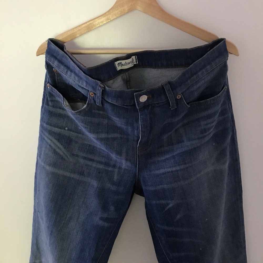 Madewell Slim Boyjean in medium dark wash