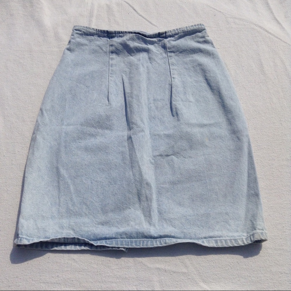 Vintage Denim Pencil Skirt
