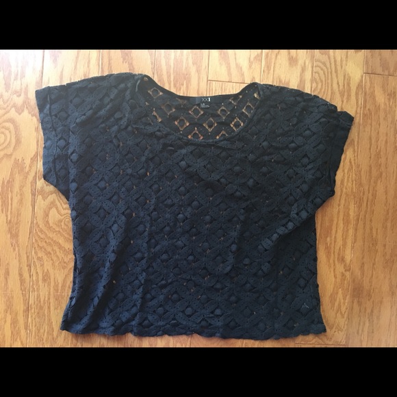 NWOT Forever 21 black lacy top - Picture 5 of 6