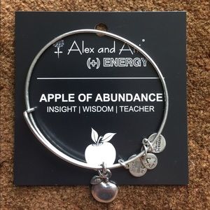 Alex & Ani silver Apple bangle